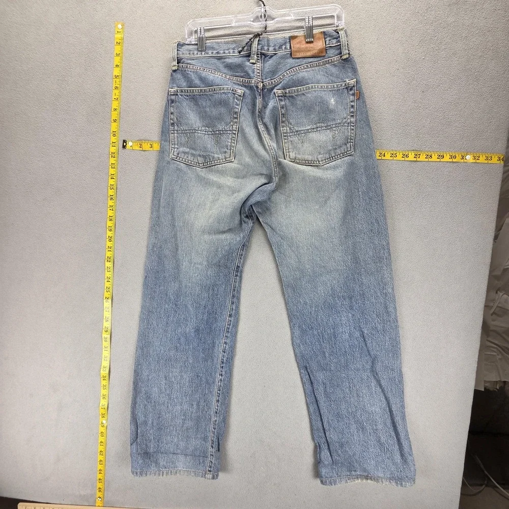 Vintage Edwin Jeans Mens Blue Selvedge 505X Straight Button Fly Fits 32x32